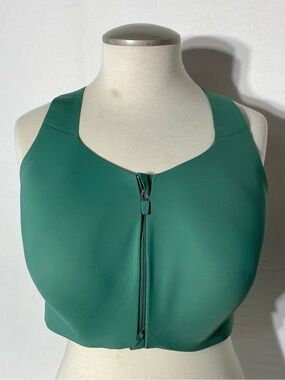 Knix Green Catalyst Front Zip Sports Bra 6++ (Fits 32G 34G 32H 34H) Activewear
